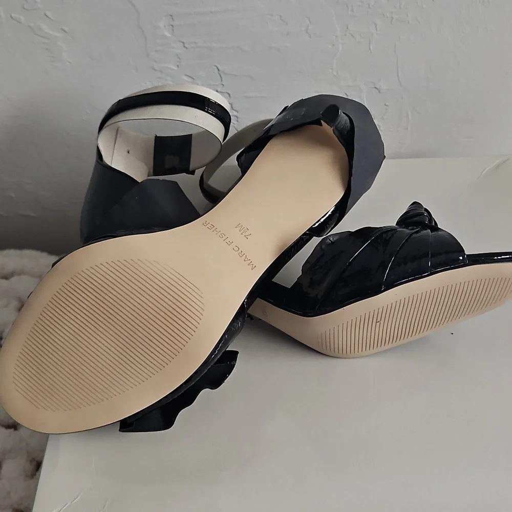 Marc Fisher Brodie Ankle Strap Pumps With Bow Details